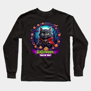 Frighteningly Fluffy Kitty Long Sleeve T-Shirt